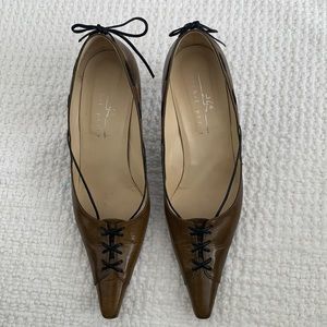 Michel Perry Brown Leather Heels